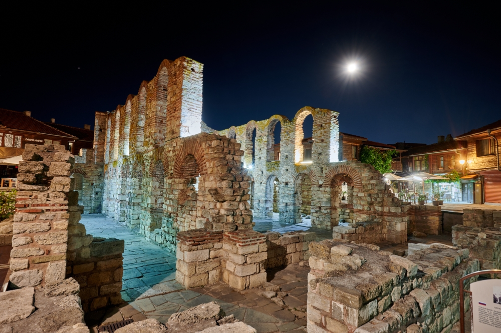Nessebar (Nesebar), Bulgaria. The Ancient City of Nessebar, Church of St. Sophia. Black Sea Coast, Burgas.
