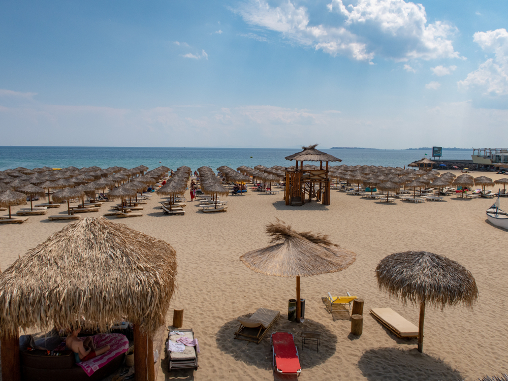 The main beach of Sveti Vlas, Bulgaria