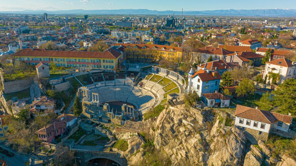 Third Century Roman Amphitheater in Plovdiv, Bulgaria