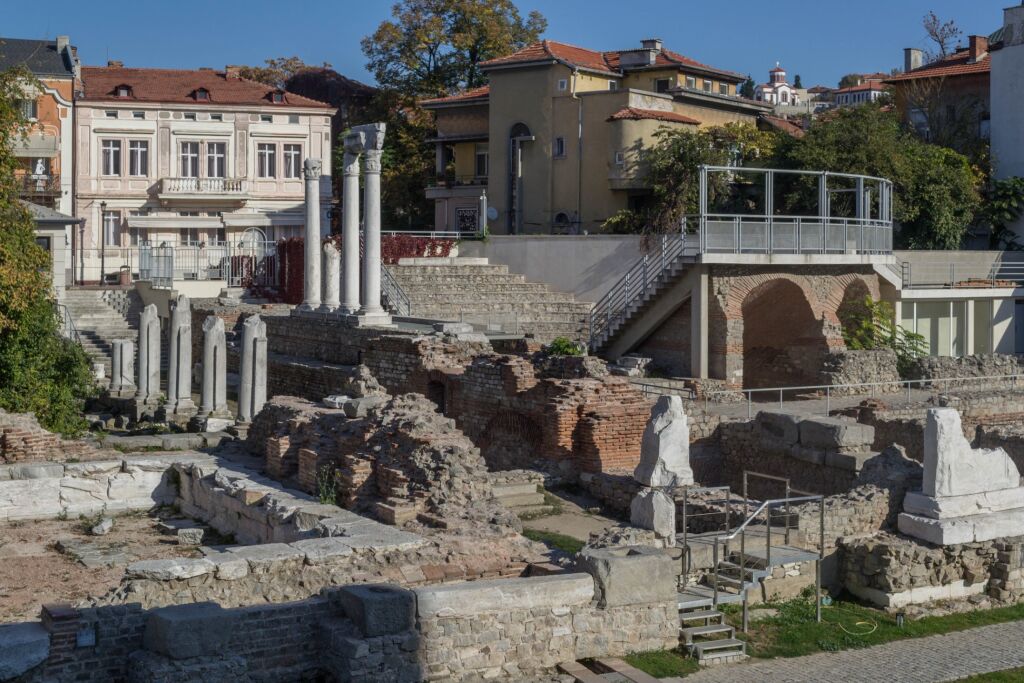 Roman Forum and Odeon in Plovdiv, Bulgaria.