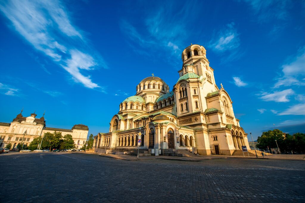 The St. Alexander Nevsky Cathedral in Sofia, the capital of Bulgaria