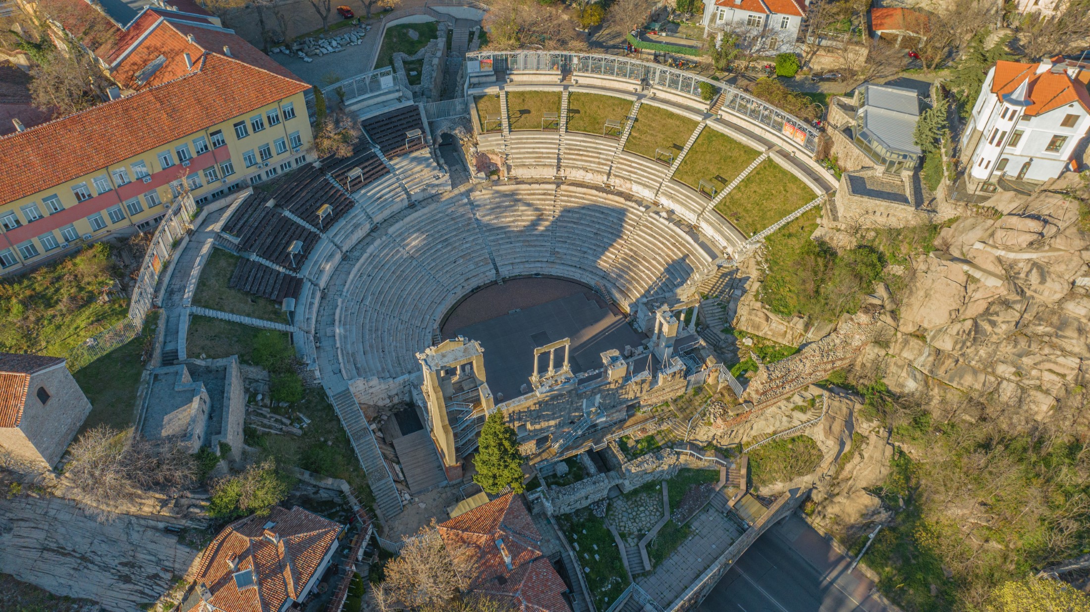 Third Century Roman Amphitheater in Plovdiv, Bulgaria
