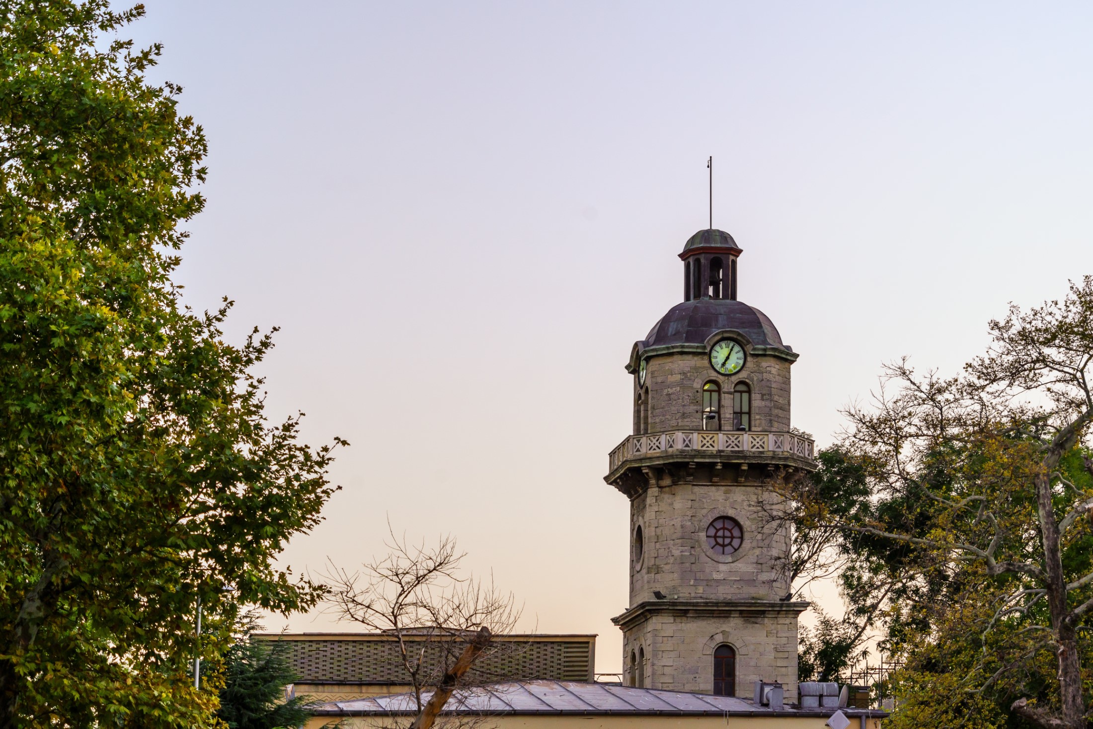 View of the historic Clock Tower, in Varna, Bulgaria