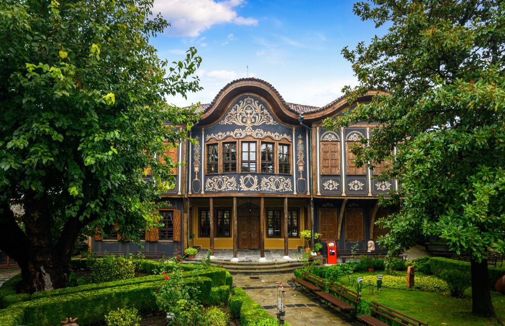 Regional Ethnographic Museum in Old Town in Plovdiv, Bulgaria. Kuyumdzhiouglu house