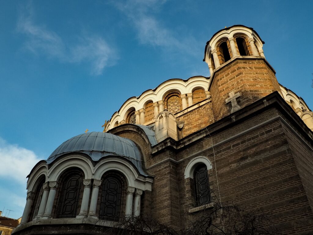 View of the Church of Sveti Sedmochislenitsi in Sofia, Bulgaria